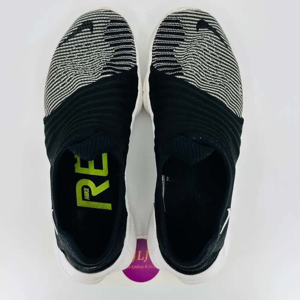 Nike Women's Free RN Flyknit 3.0 Athletic Sneakers Black/Grey AQ5708-005 Size 10